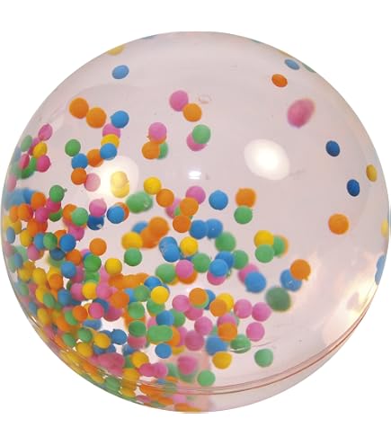 Riesen-Flummi-Set Mit Wasser & Glitzer – 3 Große Flummis & 2 Flummifische Mit Blinklicht, Für Drinnen & Draußen