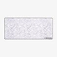 Higround SNOWSTONE XL Topograph Mousepad - Medium Speed, Stitched Edge for No Snag, Full Range of Motion, Thin Flat Stitched Edges, Non-Slip Rubber Base