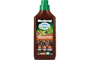 Maxicrop XNATF61L All Purpose Organic Garden Natural Fertiliser, 1L - All Purpose Organic Fertiliser - with Seaweed Extract - for Strong Growth and Healthy Root Development - Indoor and Garden Use