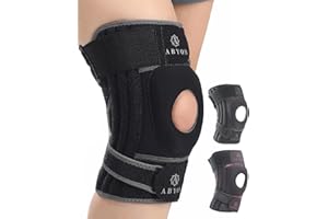 ABYON ELITE bandaż na kolano dla kobiet i mężczyzn z 4-stopniowo regulowanym, antypoślizgowym systemem pasów i bocznymi stabilizatorami – orteza kolana w przypadku bólu, zapalenia stawów, więzadła