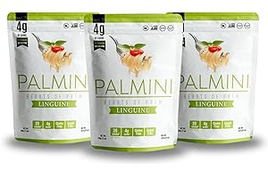 PALMINI Pasta Linguini - Palmito – Bajo en calorías – Bajo en carbohidratos – Keto - Vegano – Libre de OGM – Libre de Gluten – Sin azúcar – 338g | (Pack de 3 unidades)
