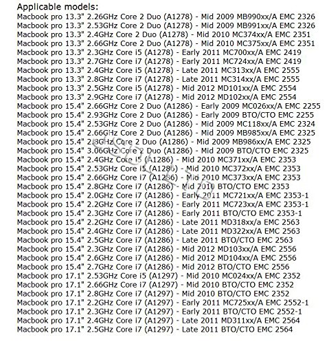 JSDL 4 x Case Fuß Gummifüße + Schrauben Schraubendreher Kit Set Ersatz für Apple Macbook Pro A1278 A1286 A1297 13 15 17 (nicht für Retina-Display) - 5