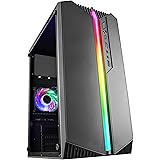 MarsGaming MC-S1 Schwarz, Kompaktes Micro-ATX Gaming PC Gehäuse, ARGB Beleuchtung 12 Modi, FRGB Lüfter, Full Side Window, MCS