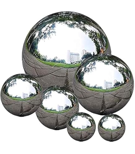 Boule De Réflexion En Acier Inoxydable 304 – Diamètre 200 Mm, Hémisphère Miroir, Décoration Jardin Ou Intérieur