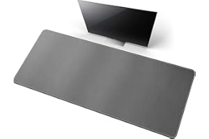 CENNBIE Leather Desk Pad - 130x60cm Big Mouse Pad - Large Mousepad Desk Protector Decor for Keyboard Waterproof Writing Mat Desktop Cover Office and Home Accessories (Grey)