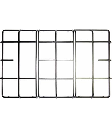 COMPATIBILI CON Kit 3 Griglie Electrolux Rex Zanussi Aeg 5 fuochi a gas complete 12 gommini antiscivolo antigraffio - PX75 XXV - 3546164033-3546164041 - 3546165022 - P4486/KIT