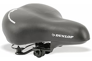 Motorola Nursery Dunlop Sport Unisex_Adult Cityradsättel City Bike Saddle, Black, 26.5x18.5 cm