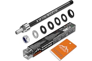 NICEDACK Steckachse M12 mit Adapter für Fahrradanhänger Kupplung, Einstellbare Schaftlänge