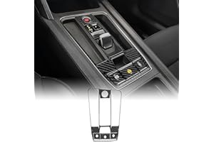 KUNGKIC Für Seat Leon MK4 Cupra Leon Cupra Formentor 2020 2021 2022 2023 2024 Carbon Fiber Auto Schalttafel Abdeckung Getrieberahmen Aufkleber Gangschaltung Panel Zubehör (Automatikgetriebe,Schwarz)
