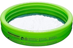 Shopping Hero Bestway, piscina per bambini, 122 x 25 cm, 3 anelli gonfiabili, per bambini da 2 anni, con 100 bombe d'acqua per il giardino, balcone (verde mela)