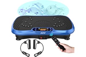 AXV Vibration Plate Fitness Platform Exercise Machine Vibrating Lymphatic Drainage Shaking Full Body Shaker Workout Vibrate Stand Shake Board Sport Gym for Weight Loss Fat Burner for Women Men
