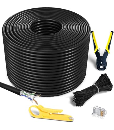 Cavo Di Rete Esterno Cat5e CCA UTP - 100 Metri, Per Dati E Voce, Resistente A Umidità E UV - Foto 3