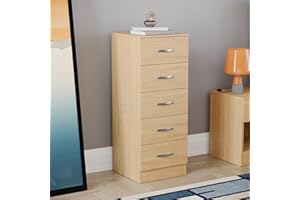 Vida Designs Petto Cassettiera Stretta, Pino, 36D x 34.5W x 90H centimetres