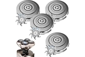 MONILOLY Lames de Rechange pour Pitbull Skull Shaver, 4Pcs Tête de Rechange Compatible avec Pitbull Gold Silver Pro Rasoir Homme, Lames pour Pitbull Platinum Pro Shaver