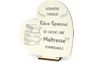 CRAHALEN Cadeau Maitresse,Merci Maitresse Cadeau,Cadeau Maitresse D'école,Cadeau Fin Danne Maitresse,Cadeaux Ornementaux pour Maitresse,Idee Cadeau Maitresse,Cadeaux Maitresse D'école,Cadeau Maitresse Noel