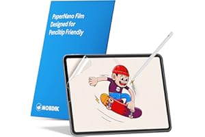 MOBDIK 2 Pack Paper Screen Protector Compatible with iPad Air 5th/4th (10.9 Inch) / iPad Pro 11 Inch (2022/2021/2020/2018), Anti-Glare, Suitable for Writing, with Easy Installation Kit