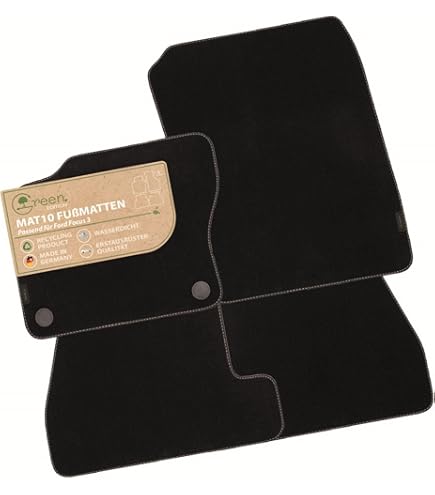 Gummifußmatten Fahrer Beifahrer RUBBER MAT Passt Für Ford Focus II Mk2 2004-2012