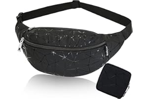 BMHNQ Sac Banane Femme Homme Sacoche Banane Homme Sac Banane Fille Sac Banane Homme Sac Ceinture Femme Sac Banane é Tanche Sac Banane Sport pour Gym Jogging Escalade et 1 Sac De Rangement (Noir)