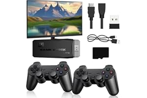 KAELA Console Da Gioco In Stile Retrò 10000 Videogiochi Con 2 Controller Di Gioco Bluetooth Wireless, Plug And Play,Uscita Hdmi,Wireless Game Stick Per Tv Computer