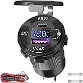 USB Socket with Switch, Car Charger Socket QC 3.0