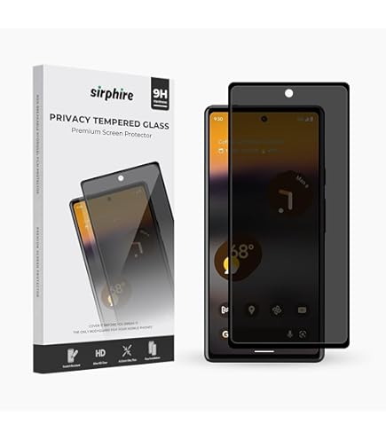 未使用品 Anti Spy Phone Pixel 6a Obsidian 本体 Elemetos's Anti-Spy Privacy Screen Guard for Google Pixel 6A