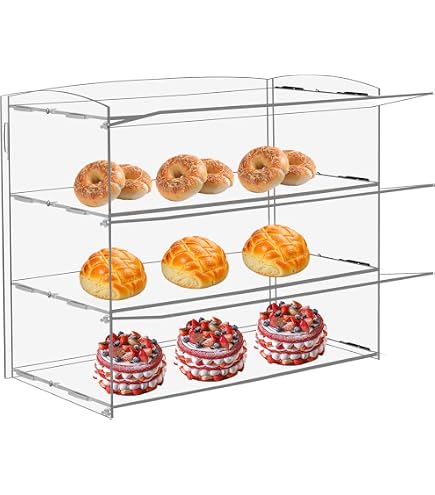 Vitrine En Acrylique Pour Pâtisseries BAOSHISHAN - 2 étages, 49x24x26 Cm, Idéale Boulangerie, Café, Présentation