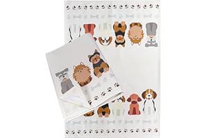 SPOTTED DOG GIFT COMPANY Zestaw 2 ręczników bawełnianych 50 x 70 cm z psami zwierzętami wzór idealny dla kucharzy kuchennych, piekarzy, pomysł na prezent dla miłośników psów i zwierząt