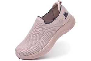 M MKBNXGYR Women's Slip-On Walking Shoes Mesh Breathable Lightweight Casual Sneakers for Work Gym Running Training Shoes
