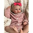 Scnbom Bambole Reborn Femmina 50cm Vere Bambola realistica Silicone Toddler Che sembrano Originali bambolotti Maschio Occhi Aperti