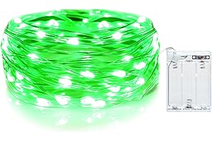 Gcstnn Luci Stringa LED a Batteria Esterno, 3M 30LED Catena Luminosa 8 Modalità IP65 Impermeabile Lucine da Esterno Per Cortile, Giardino, Patio, Balcone, Matrimonio, Festa Decorazione (Verde)