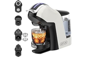 KOTLIE EM-308A Macchina Multifunzione 5 in 1 per Caffè Macinato, Capsule, ESE (44mm), Temperatura e Volume Regolabili