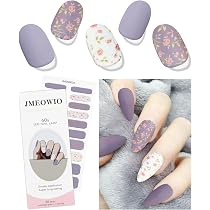 JMEOWIO UV-Gel-Nagelaufkleber – Bunte Blumenmuster, 20 Stück