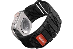 Bandletic Nylonowy pasek do Apple Watch 41 mm, 40 mm, 38 mm, 49 mm, 45 mm, 42 mm, 44 mm, regulowany pasek do iWatch SE/Ultra/Ultra 2/Series 9, 8, 7, 6, 5, 4, 3, 2, 1