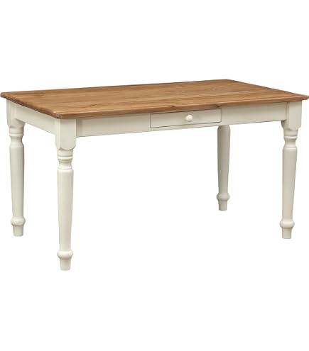 K Koma Tavolo In Legno Di Pino Massiccio Color Rovere - 70x120 Cm, Per Cucina E Sala Da Pranzo, Altezza 75 Cm