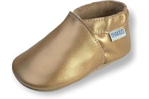 YIHAKIDS Chausson Cuir Bébé Chaussons Cuir Souple Bébé Fille Garçon Premiers Pas Mignon Chausson Bebe Antidérapante 0-6 Mois-2 Ans