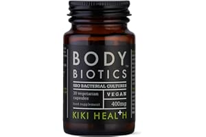 KIKI Health - Body Biotics 400mg, SBO Bacterial Cultures - Symbiotic Blend of 8 Highly Effective Friendly Bacteria - Dormant, Alive and Thriving, Naturally Dehydrated - 30 Capsules