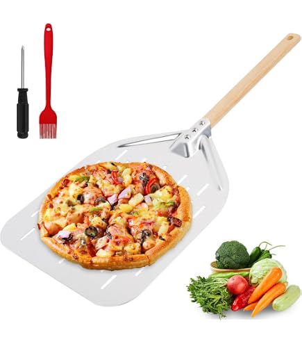 Pelle Pizza 3d Pelle à Pizza Lilly Codroipo 33cm - Système 3D Perforé, 750g Ustensile Pizza Professionnel