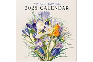 GRUPO ERIK Calendario 2025 pared Flores - Calendario pared, Planificador mensual: Con espacio para anotar e Ilustraciones (30x30 cm)