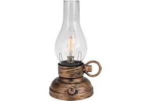 CAROUSEL HOME AND GIFTS Antique Style Battery Operated Dimmable LED Lantern ~ Stunning Decorative Metal Light