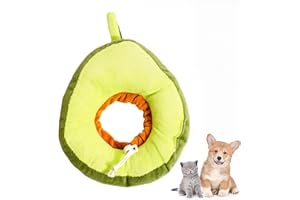RTRTGS Collar para Gato 1 Pieza, Suave y Ajustable, en Forma de Aguacate, Recuperación Después de Operaciones, Contra Lamidos para Perros Pequeños, Protección, Curación de Heridas, Mascota, Talla M