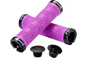 Boenoea Manopole per bicicletta, ergonomiche per bicicletta, antiscivolo, con serratura in alluminio, per bicicletta, mountain bike, bici pieghevole, BMX MTB