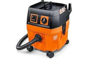 FEIN Dustex 25 l, kompaktowy, wydajny odkurzacz na mokro i sucho do podłączenia elektronarzędzi w warsztacie i montażu, pomarańczowy