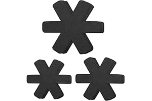 BIPL 12Stück Pfannenschoner,Pfannenschutz Stapelschutz,Topfschutz,3 Verschiedene Größen Pfannenschoner Filz,Verstellbare Rutschfestes Wärmedämmmatte,für Pfannen Töpfe Schüsseln Schutz vor Kratzer (Schwarz)