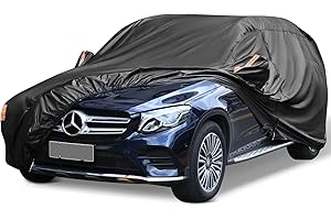 BADGESHAND Premium Waterproof Car Cover for SUV (181"-191"/460-485cm) - All Weather Protection Against Rain, Snow, UV, Dust, Hail - Indoor/Outdoor Use With Cotton