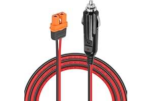 GELRHONR Car Cigarette Lighter to XT60i Connector Cable,14AWG 12V XT60 Female to Auto Cigarette Lighter Plug Male Charging Cable for Cars/Trucks to Solar Generator-2M/6.6Ft