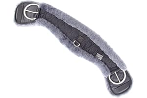 Merauno® Sottopancia in Lana d'Agnello Western Moon in Lana di Agnello Merino di qualità Speciale Anatomica concava per Una Migliore Resistenza allo Scivolamento.