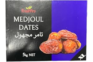 TUBIBU Medjool Medjoul Boîte de 5 kg de dattes Medjoul Deglet Nour | Vegan | Goût aromatique fruité et sucré (XL)