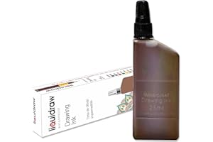 TECHNOART Technical Pen Waterproof Drawing Ink Brown 25ml (Compatible with Rotring Isograph Pens)