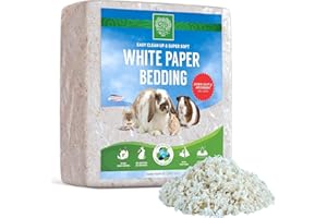 SMALL PET SELECT Premium Small Animal Bedding, Unbleached White Paper Bedding for Small Indoor and Outdoor Pets, Made in USA, 56 L Pack