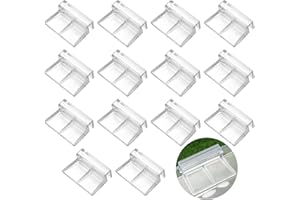 HPAMBA Clip Acriliche Acquari Supporto Acquari Acrilico Trasparente Supporto per Staffa Acquario Accessorio Supporto Vetro Acrilico per Acquario Clip Coperchio Acquario Pesce Accessori 14 Pezzi, Trasparenti